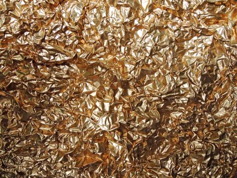 Golden aluminium foil background