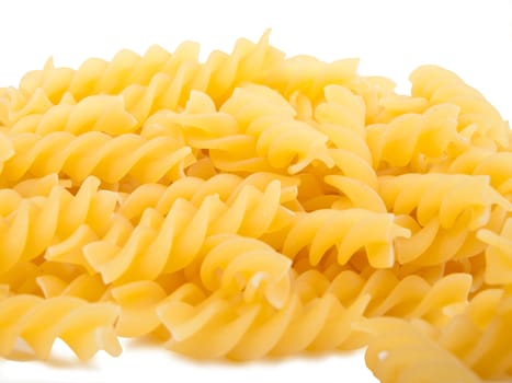 raw yellow fusilli - italian pasta