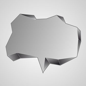 abstract three dimensional speech bubble - illustration