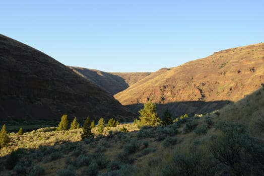 scenic mountain landscape in oregon in tranquil scene