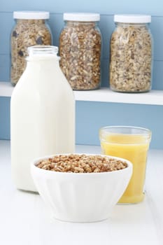 Delicious and healthy crunchy oats cereal, popular around the world, and often eaten in combination with yogurt or milk. 