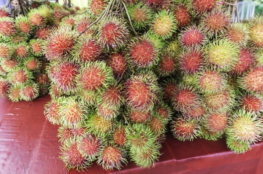 rambutan or hairy fruit, popular fruit of Thailand