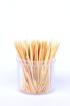 toothpicks in the bank on a white background