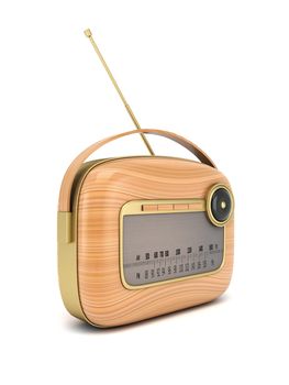 picture of retro radio on a white background