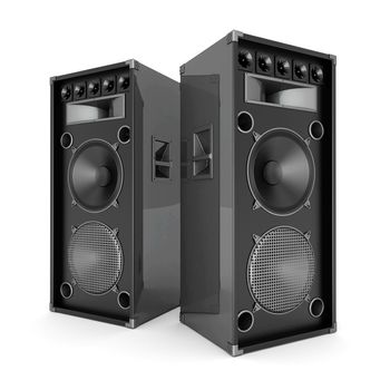 music speaker isolated on white background