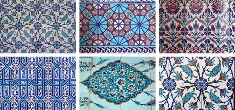 The six types of tiles in mosques in turkey