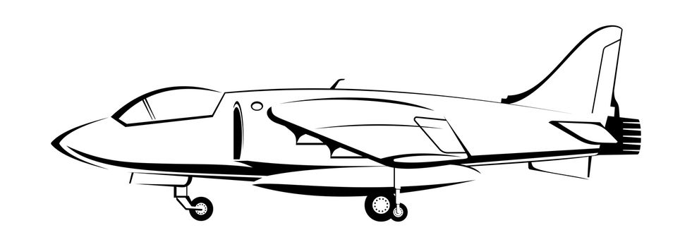 black and white  illustration of a fighter