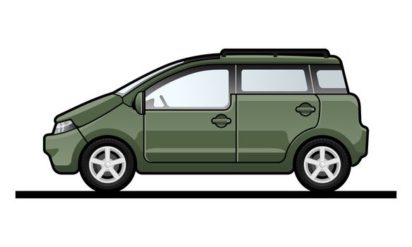 illustration of  microcar. Simple gradients only - no gradient mesh.