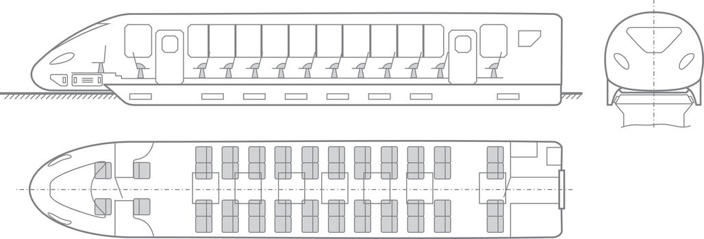 drawing speed passenger trains on the magnetic suspension