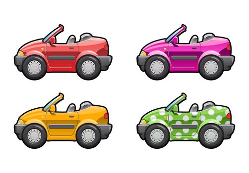 Convertible. part of my collections  of Car body style. Simple gradients only - no gradient mesh