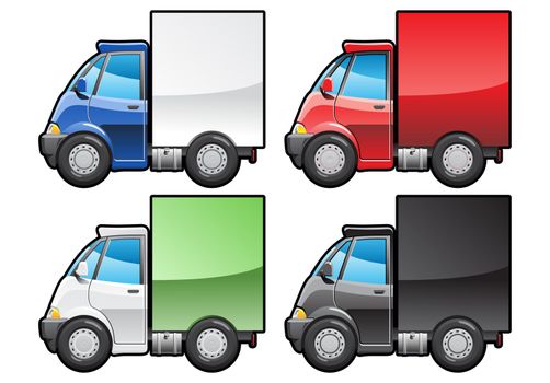 A Vector .eps 8 illustration of small truck. (Simple gradients only - no gradient mesh.)