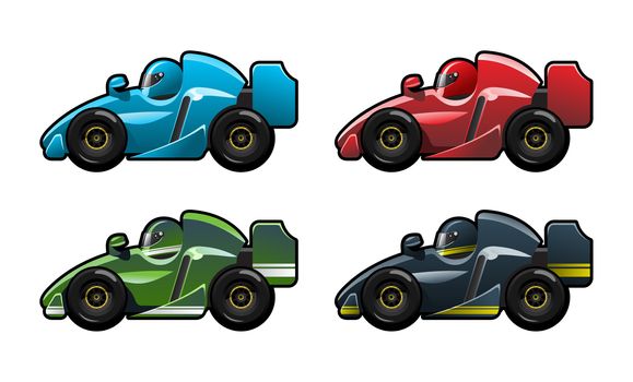 vector illustration of  formula 1. (Simple gradients only - no gradient mesh.)