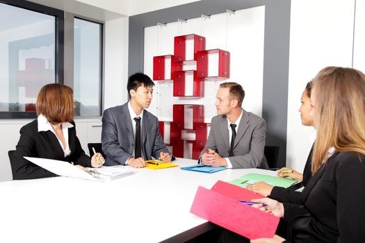 Business team in office at the meeting in conference room