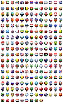 flags of various countries' round icon