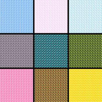 9 pieces dotted background