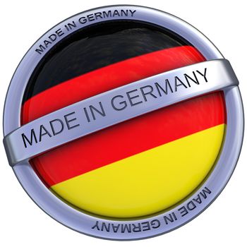 made in germany symbol in 3d isolated with clipping path and alpha channel