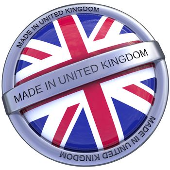 symbol made ​​in the United Kingdom in 3d isolated with clipping path and alpha channel