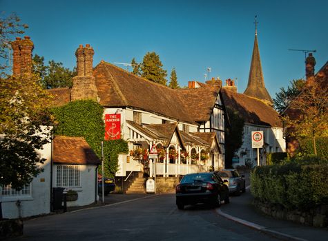 The village of Hartfield in Sussex, at sundown