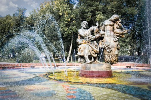 A fountain located in Veliky Novgorod, Russia