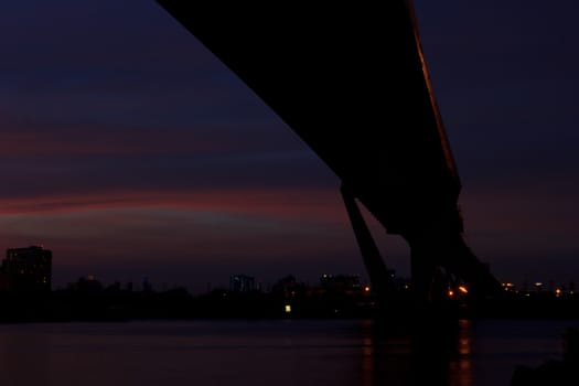 Bhumibol  bridge  area at twilight,Bangkok,Thailand