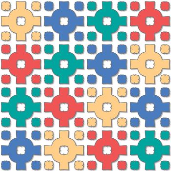 background cross regular pattern varied color