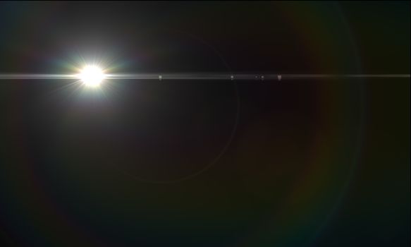 Lens flare effect in  space made with ae cs5