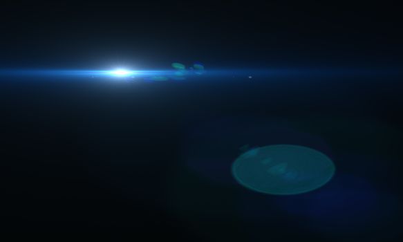 Lens flare effect in  space made with ae cs5