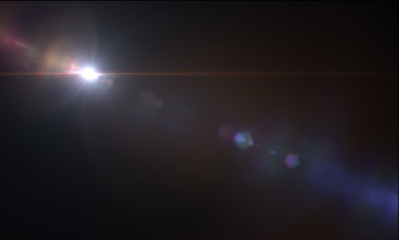 Lens flare effect in  space made with ae cs5