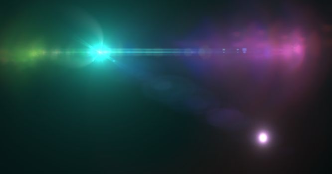 Lens flare effect in  space made with ae cs5