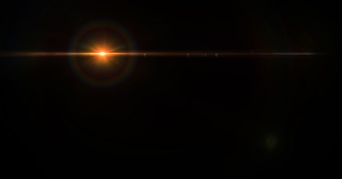 Lens flare effect in  space made with ae cs5