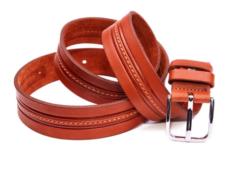 Man's fashion belt isolated on a white background