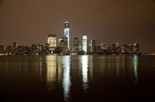 The Freedom Tower under construction at Lower Manhattan 