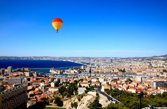 Aerial view of Marseille City France 

