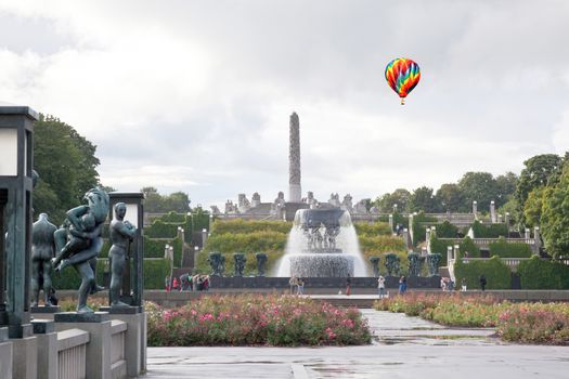 The famous rock sculpture park in Oslo Norway 