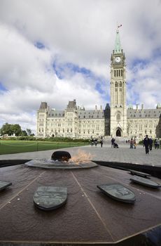 The famous Parliament Buildings in Ottawa, Canada