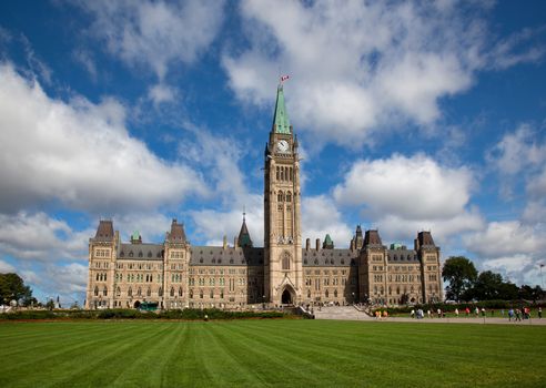 The famous Parliament Buildings in Ottawa, Canada