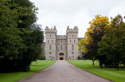 Historic Windsor Castle in the Berkshire in Southern England