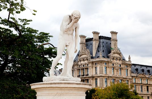 Paris - Statue from Tuileries garden near the Louvre