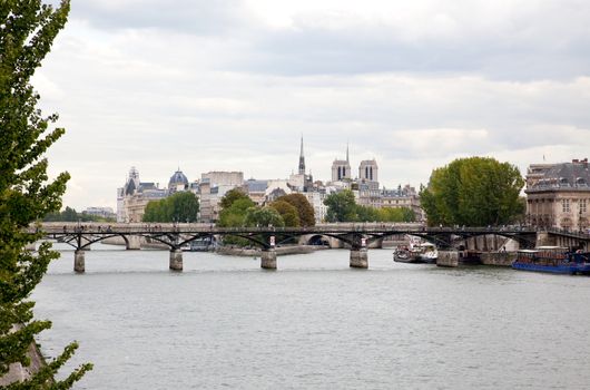 The city view and Notre Dame de Paris, France