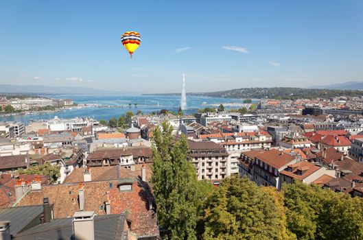 The city of Geneva in Switzerland, a general and aerial view