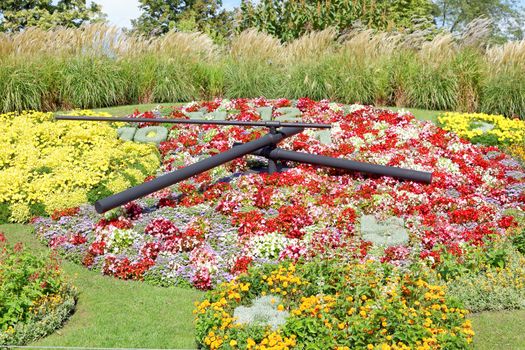 Flower Clock on Geneva city lakefront