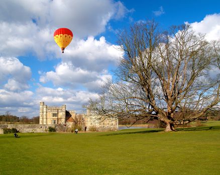 The leeds castle under sunny sky in England