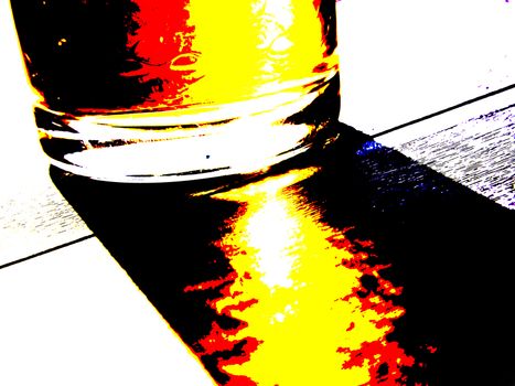 cool drink on sunlight. abstractly.