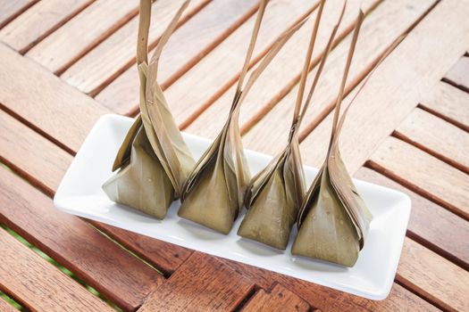 Steamed flour with coconut filling, stock photo