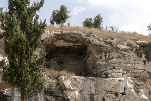 the original mountain Golgotha in Jerusalem weher jesus Chris was crucified