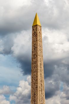 Egyptian Obelisk of Luxor Standing at the Center of the Place de la Concorde in Paris, France