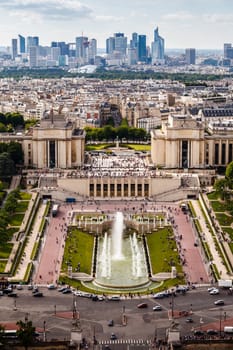 Aerial View on Trocadero and La Defense From the Eiffel Tower, Paris, France