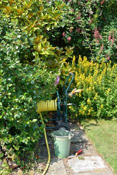 Garden equipment with hose