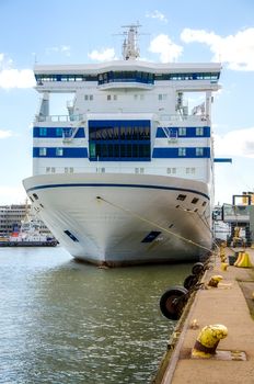 cruise ship in the port of Helsinki. Finland.