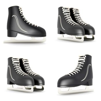 skates for figure skating on a white background
